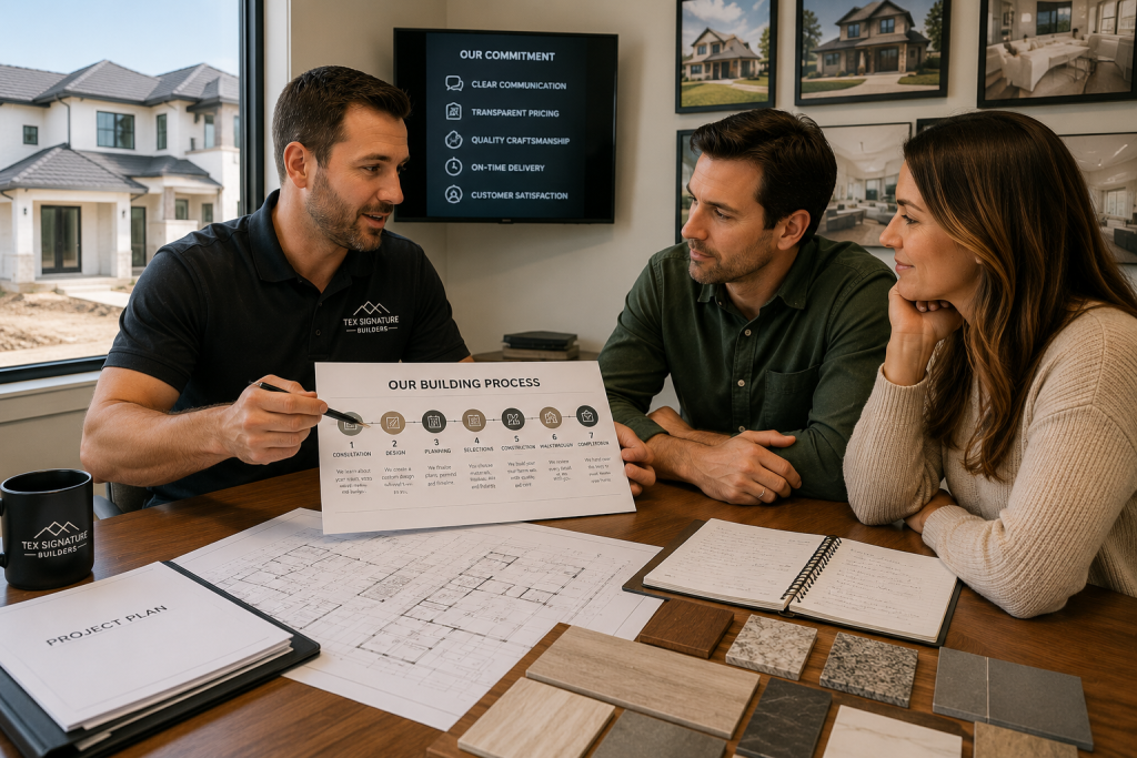 How is the process to build a house with Tex Signature